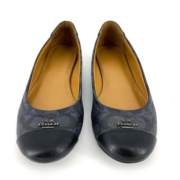 COACH Chelsea Black Smoke Signature Ballet Flats - Picture 3 of 16